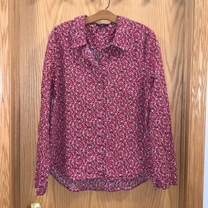 Tommy Hilfiger Button Down Ladies XL Shirt Lightweight Dressy Casual